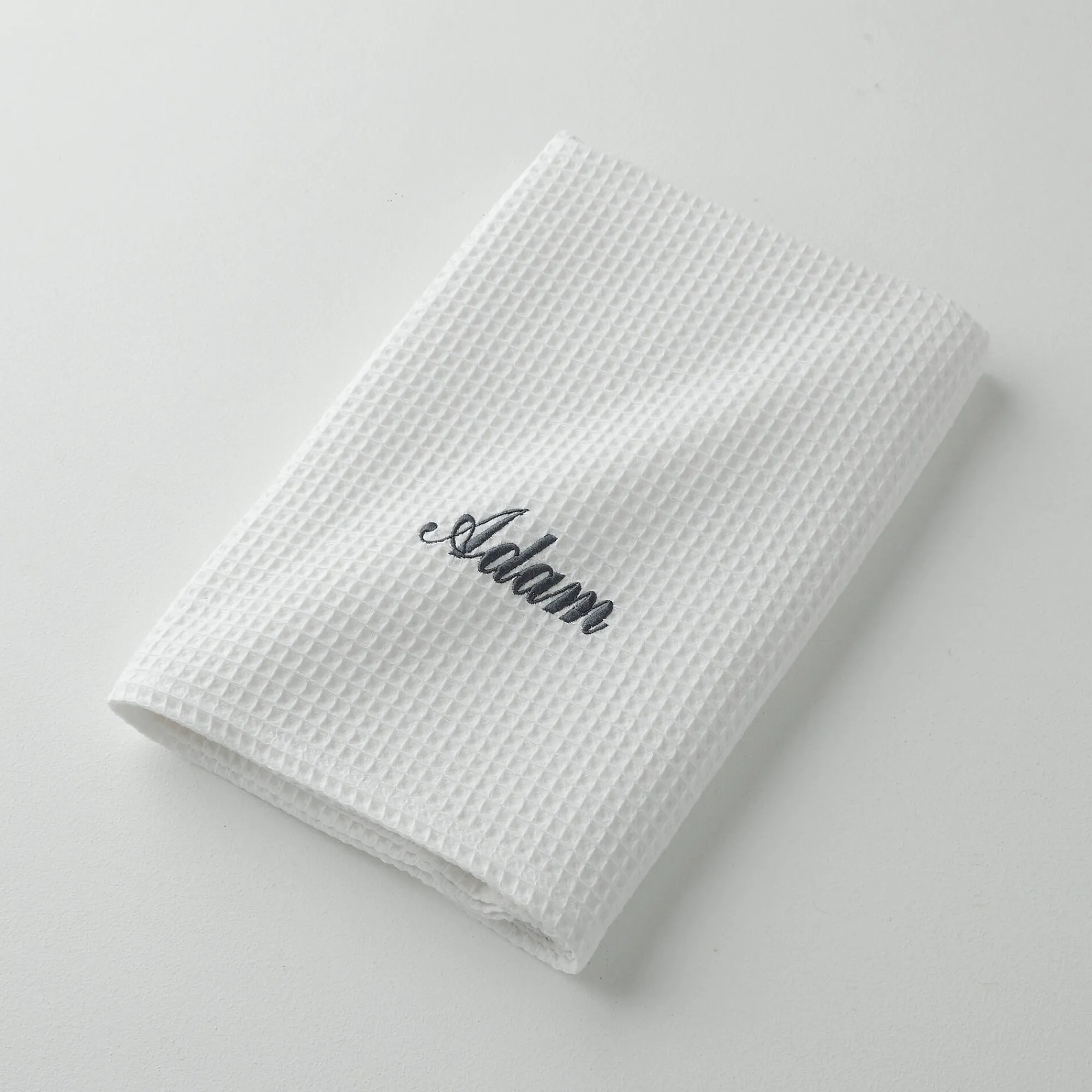 Badhanddoek<Blancheporte Handdoek in bijenraattricot Colombine®, personaliseerbaar - 240 g/m2 wit