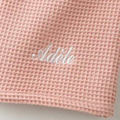 Badhanddoek<Blancheporte Handdoek in bijenraattricot Colombine®, personaliseerbaar - 240 g/m2 poederroze
