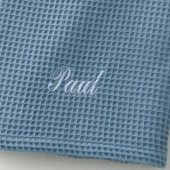 Badhanddoek<Blancheporte Handdoek in bijenraattricot Colombine®, personaliseerbaar - 240 g/m2 blauw