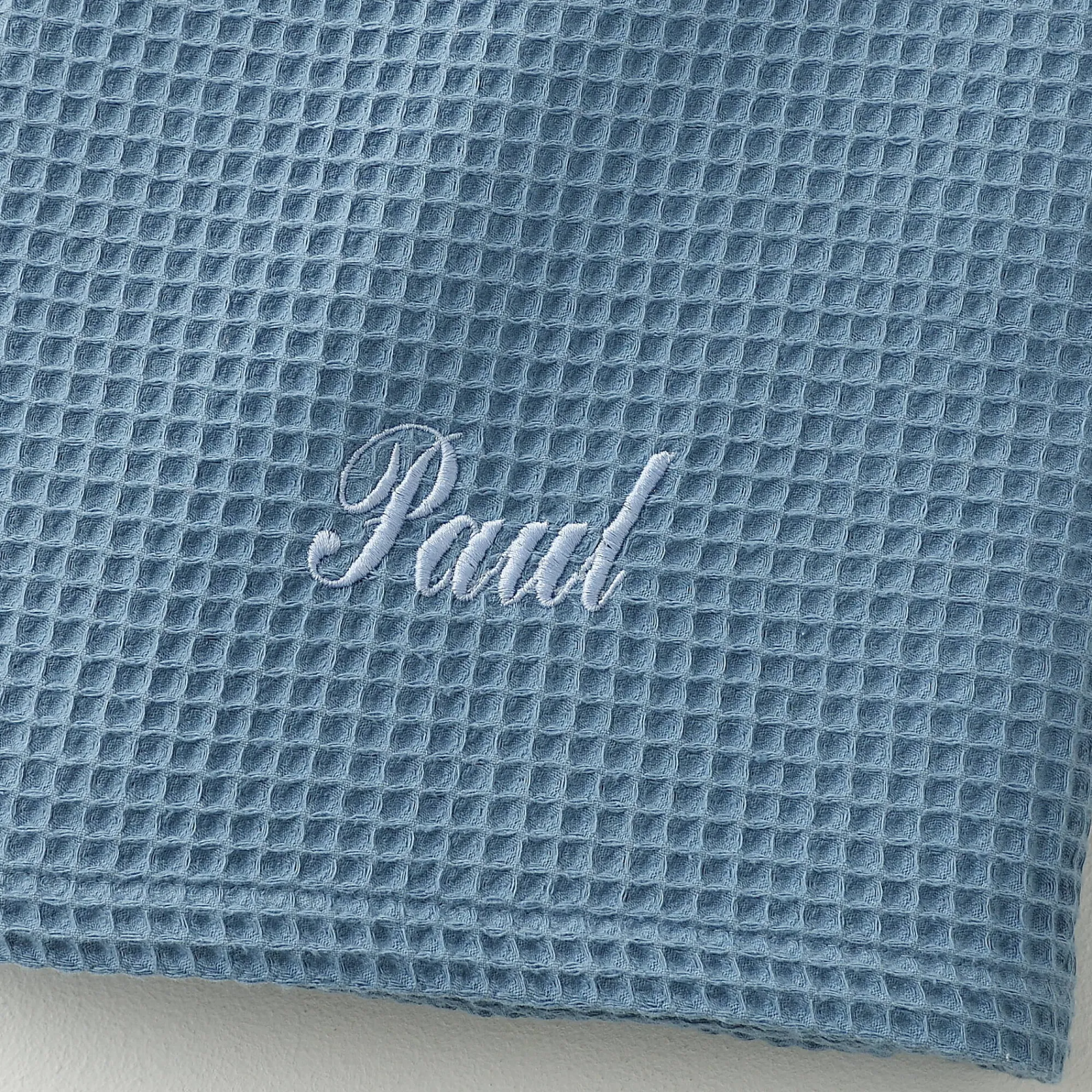 Badhanddoek<Blancheporte Handdoek in bijenraattricot Colombine®, personaliseerbaar - 240 g/m2 blauw