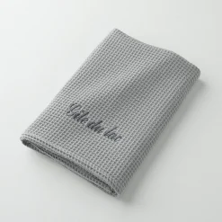 Badhanddoek<Blancheporte Handdoek in bijenraattricot Colombine®, personaliseerbaar - 240 g/m2 grijs