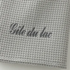 Badhanddoek<Blancheporte Handdoek in bijenraattricot Colombine®, personaliseerbaar - 240 g/m2 grijs