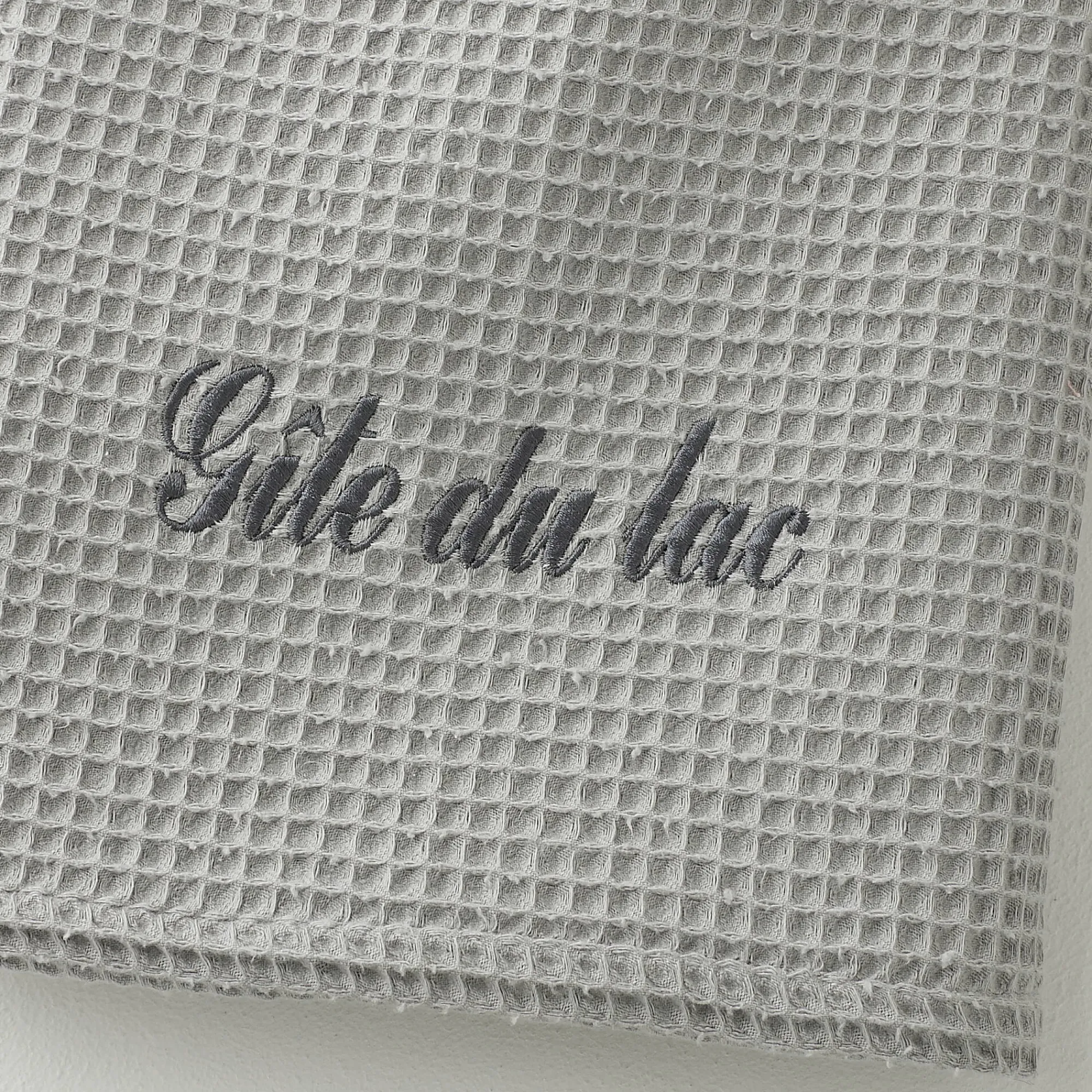 Badhanddoek<Blancheporte Handdoek in bijenraattricot Colombine®, personaliseerbaar - 240 g/m2 grijs