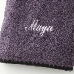 Badhanddoek<Blancheporte Handdoeken met fantasieborduursel, personaliseerbaar - 420 g/m2 aubergine