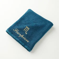 Badhanddoek<Blancheporte Handdoeken met "Scorpion" borduursel - 420 g/m2 pauwblauw