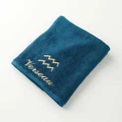 Badhanddoek<Blancheporte Handdoeken met "Verseau" borduursel - 420 g/m2 pauwblauw