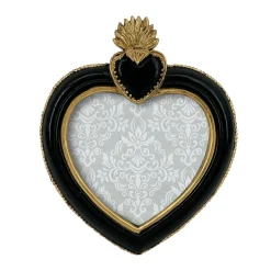 Feestdecoratie|Decoratieartikel<Blancheporte Hartvormige ex-voto fotolijst, polyhars goudkleurig