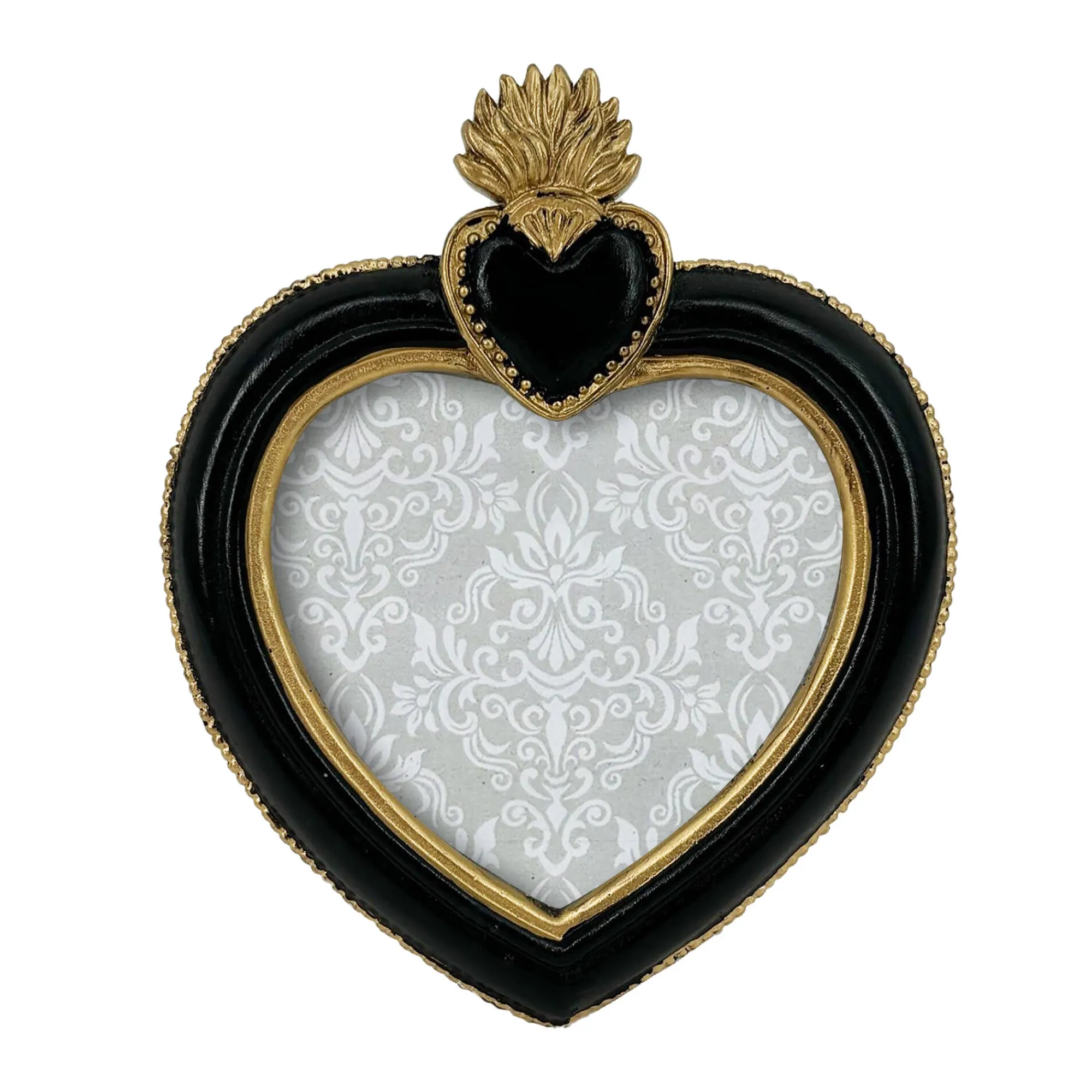 Feestdecoratie|Decoratieartikel<Blancheporte Hartvormige ex-voto fotolijst, polyhars goudkleurig