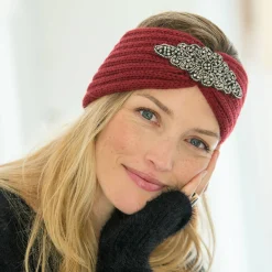 Accessoires En Juwelen<Blancheporte Headband in tricot met juweel bordeaux