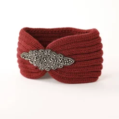 Accessoires En Juwelen<Blancheporte Headband in tricot met juweel bordeaux