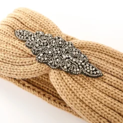Accessoires En Juwelen<Blancheporte Headband in tricot met juweel beige