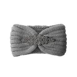 Accessoires En Juwelen<Blancheporte Headband in tricot met juweel grijs