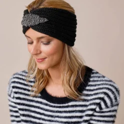 Accessoires En Juwelen<Blancheporte Headband in tricot met juweel zwart