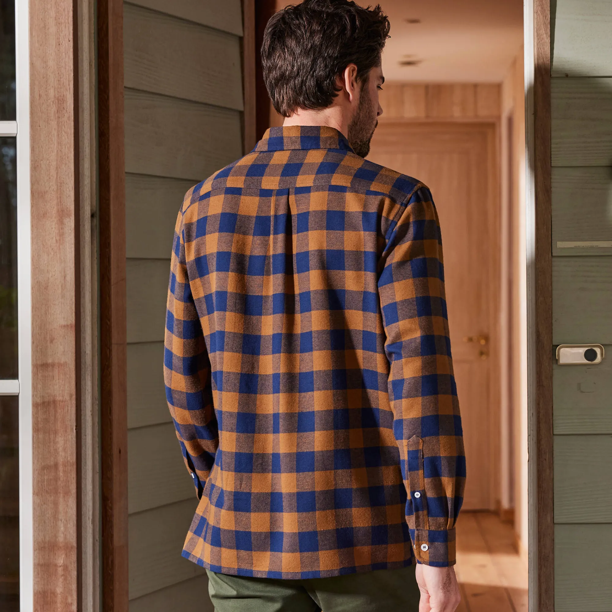 T-Shirt, Hemd En Polo<Blancheporte Hemd in flanel met Schotse ruiten koper / marine