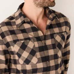 T-Shirt, Hemd En Polo<Blancheporte Hemd in flanel met Schotse ruiten bruin / zwart