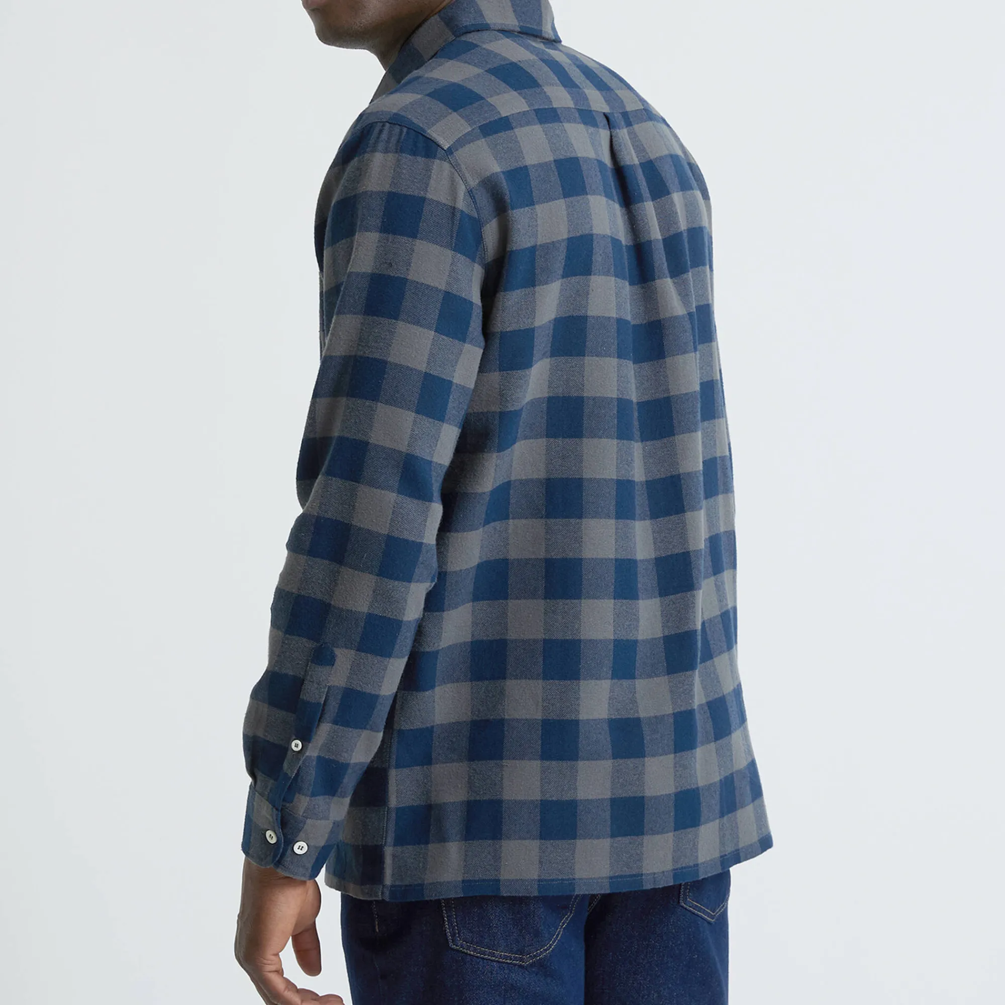 T-Shirt, Hemd En Polo<Blancheporte Hemd in flanel met Schotse ruiten marine / grijs
