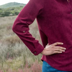 Bloes En Tuniek<Blancheporte Hemd in ribvelours pruim