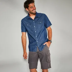 T-Shirt, Hemd En Polo<Blancheporte Hemd met drukknopen en korte mouwen stone