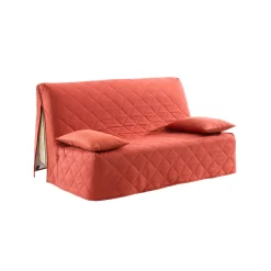 Zitbankhoes<Blancheporte Hoes in zeildoekstof voor BZ-zitbank terracotta