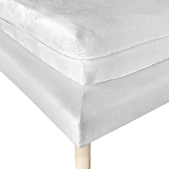 Matrasbeschermer Kids|Matrasbeschermer<Blancheporte Hoes voor matras of bedbodem met medaillonbestikking 18 cm wit