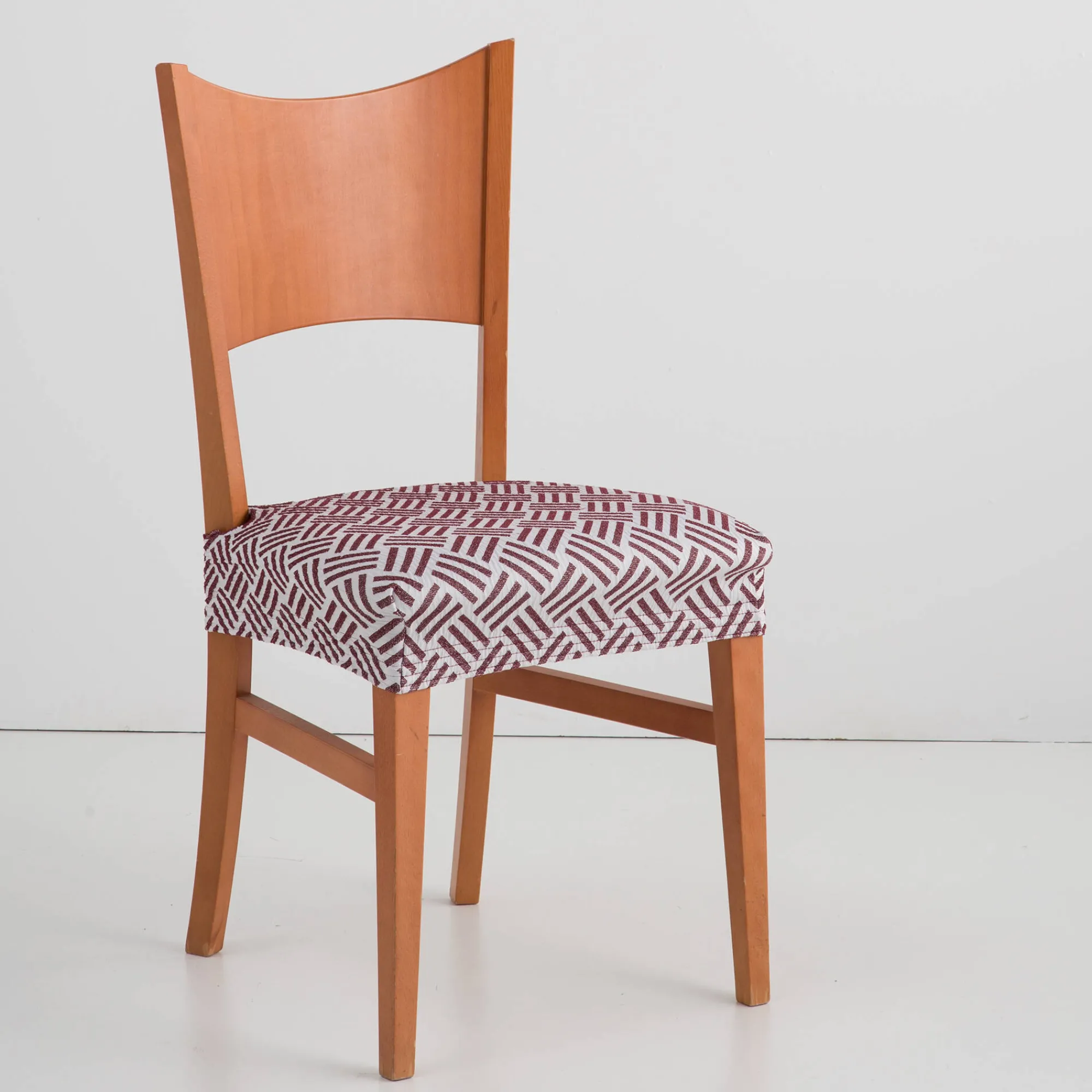 Stoelhoes<Blancheporte Hoes voor stoelzitting "Valeria" wit / rood