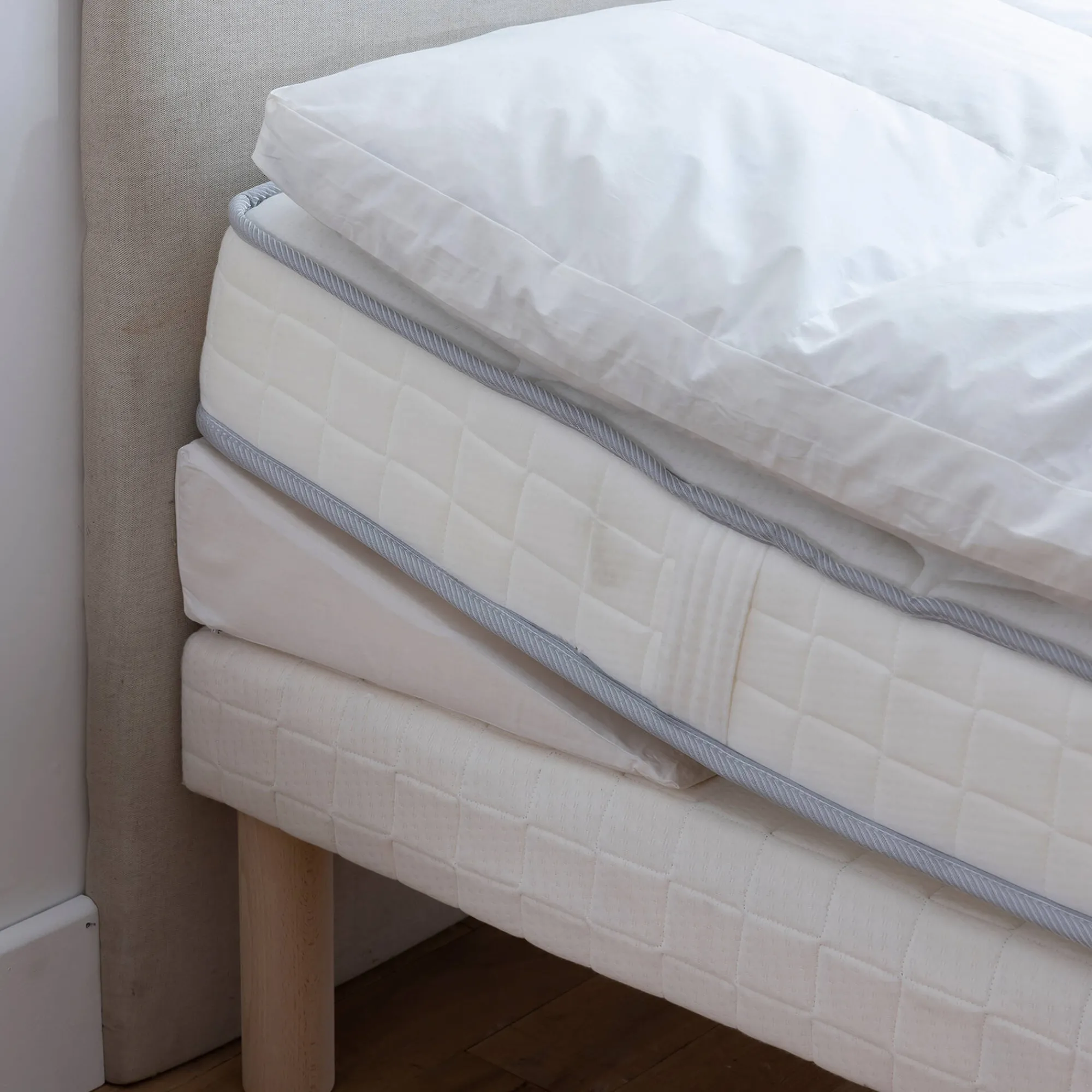 Hoofdkussenhoes<Blancheporte Hoes voor verhoger wit