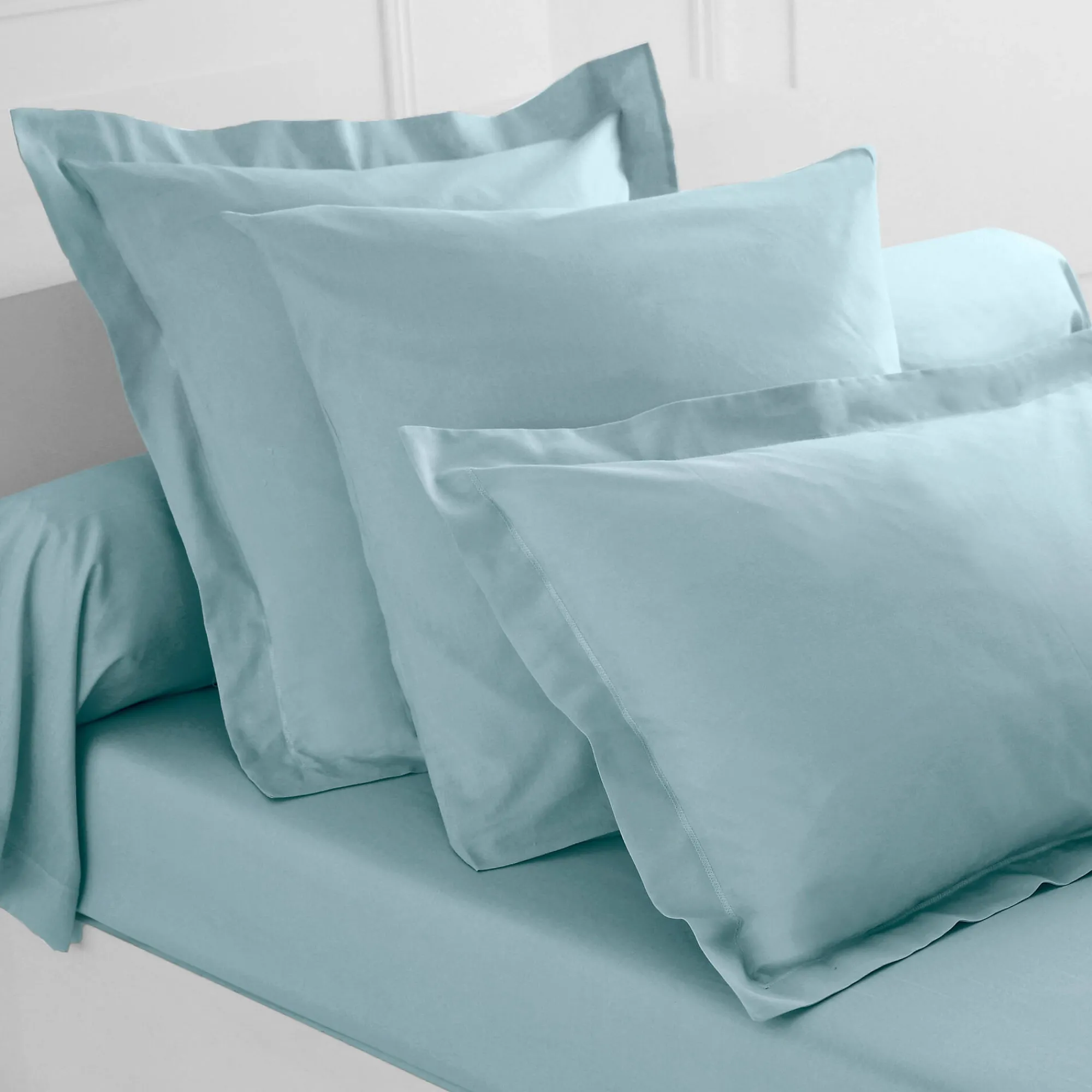 Hoeslaken<Colombine Hoeslaken in effen jersey, hoeken van 26 cm celadon