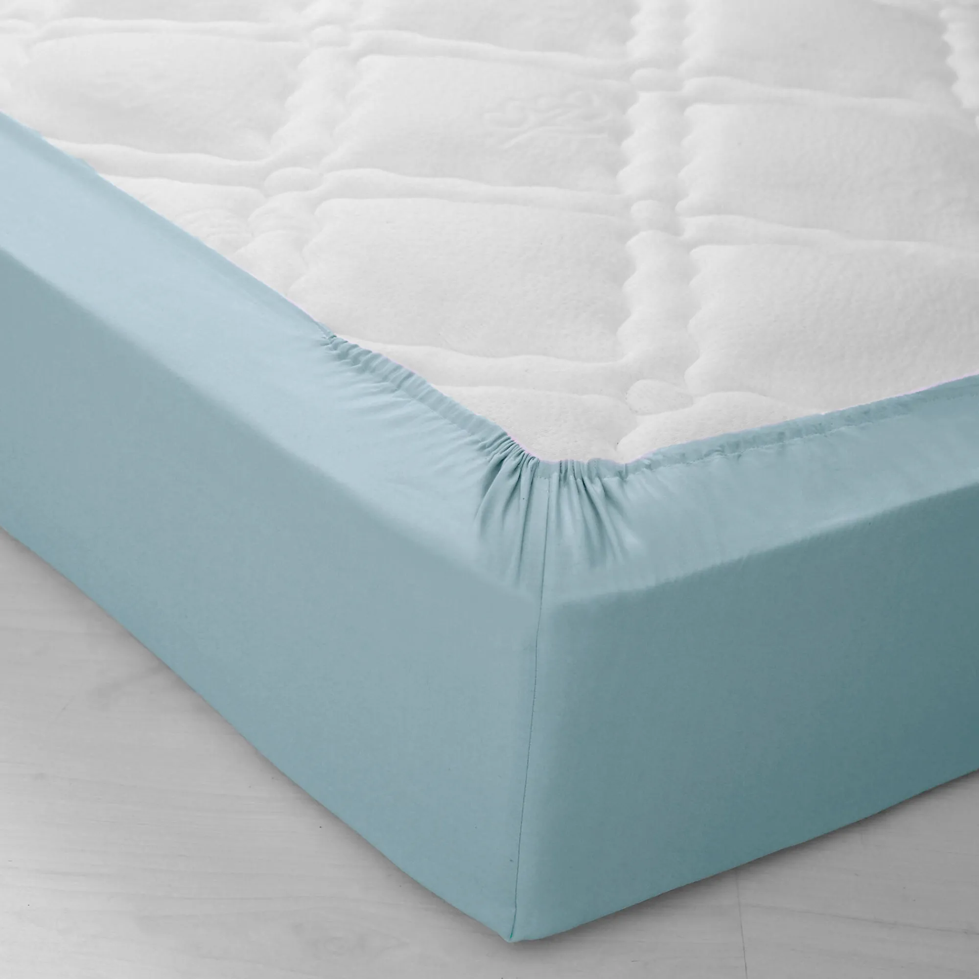 Hoeslaken<Colombine Hoeslaken in effen jersey, hoeken van 26 cm celadon