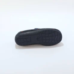 Schoenen|Schoenen Heren<Blancheporte Hoge pantoffels met voering van overwegend wol, ruitenprint marine