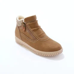Baskets En Sneakers|Schoenen<Blancheporte Hoge sneakers met gebreide rand taupe