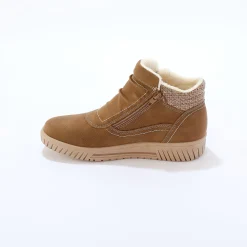 Baskets En Sneakers|Schoenen<Blancheporte Hoge sneakers met gebreide rand taupe