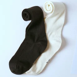 Panty’s, Kniekousen En Sokken<Blancheporte Hoge sokken in ribtricot - set van 2 paar zwart + beige