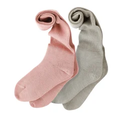 Panty’s, Kniekousen En Sokken<Blancheporte Hoge sokken in ribtricot - set van 2 paar grijs + roze