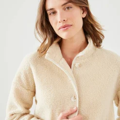 Peignoir En Kamerjas<Blancheporte Homewear jasje in lusjesstof grijsbeige