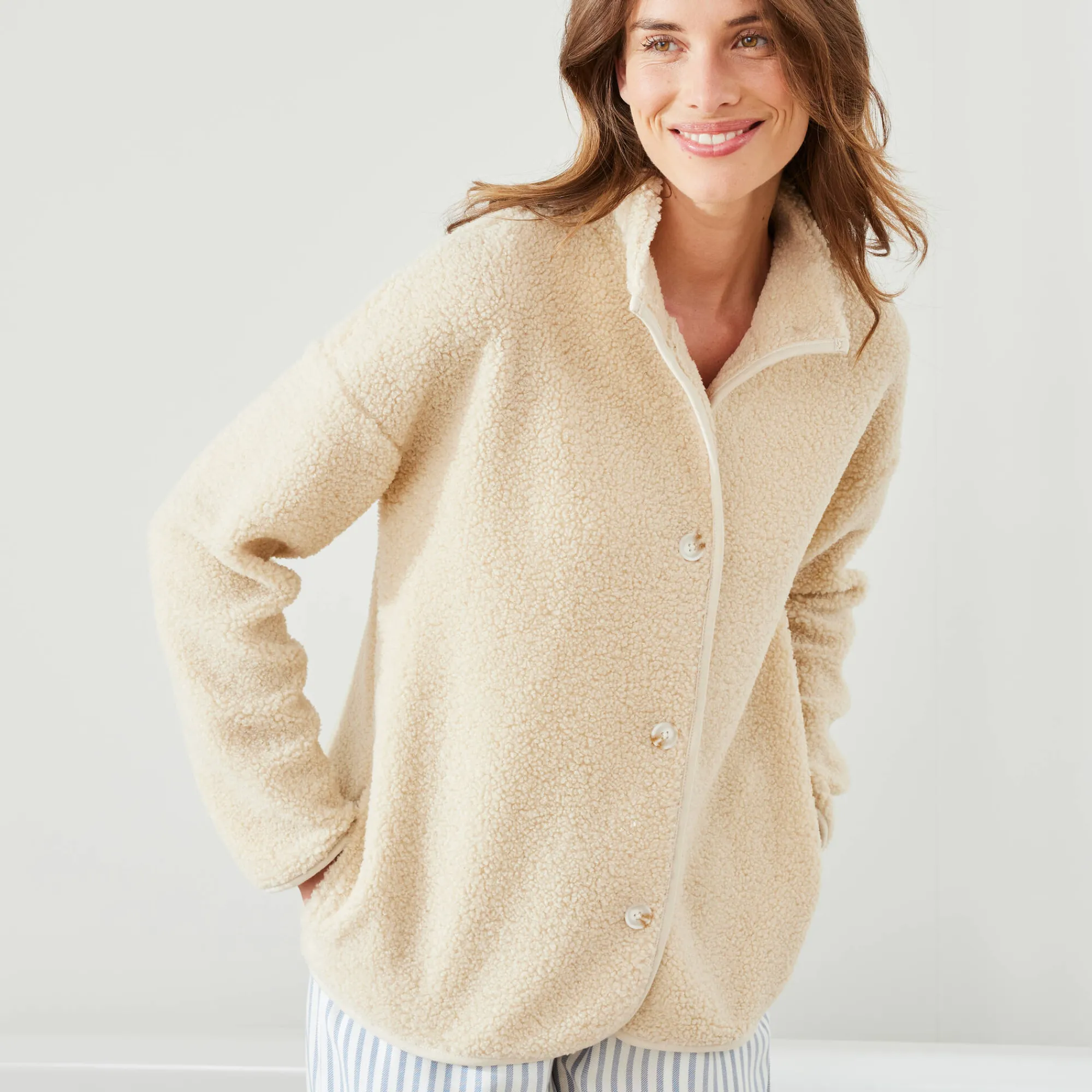 Peignoir En Kamerjas<Blancheporte Homewear jasje in lusjesstof grijsbeige