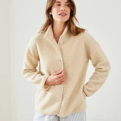 Peignoir En Kamerjas<Blancheporte Homewear jasje in lusjesstof grijsbeige