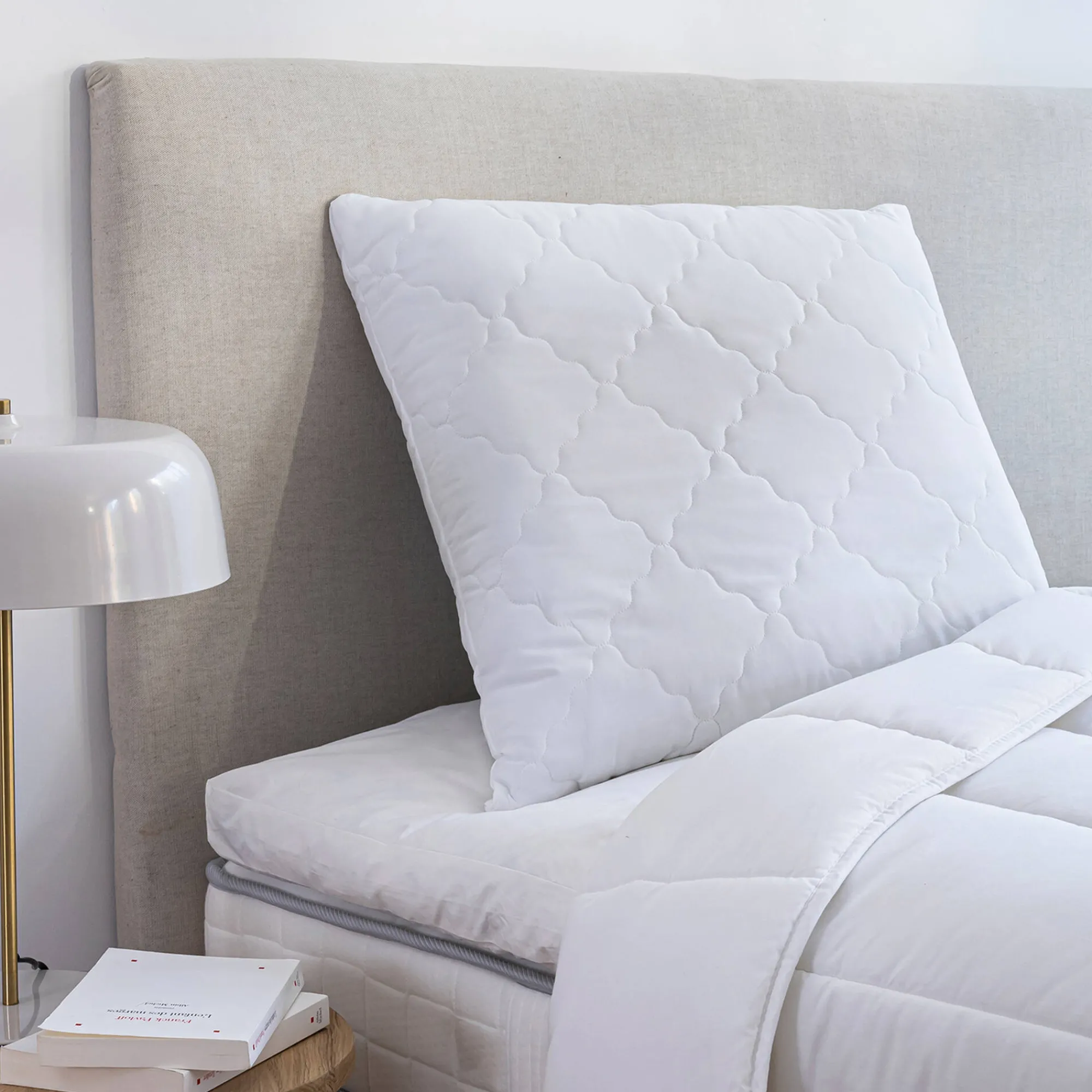Hoofdkussen<Blancheporte Hoofdkussen voor de nek, medium comfort wit