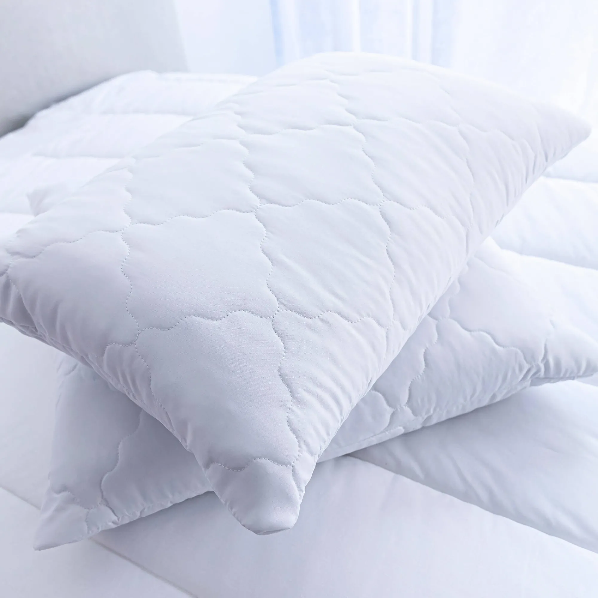 Hoofdkussen<Blancheporte Hoofdkussen voor de nek, medium comfort wit