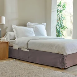 Integrale Bedrok<Blancheporte Integrale bedrok met strook en striklintjes met zakjes taupe