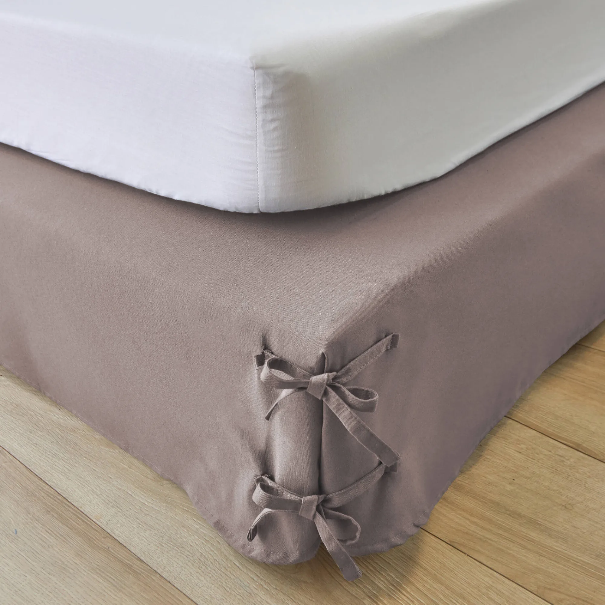 Integrale Bedrok<Blancheporte Integrale bedrok met strook en striklintjes met zakjes taupe