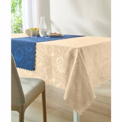 Feesttafel|Tafellaken En Tafelloper<Blancheporte Jacquard tafellaken in damast vanille