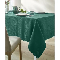 Feesttafel|Tafellaken En Tafelloper<Blancheporte Jacquard tafellaken in damast flessengroen