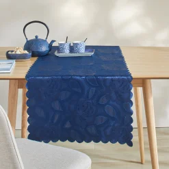 Feesttafel|Tafellaken En Tafelloper<Blancheporte Jacquard tafellaken in damast nachtblauw
