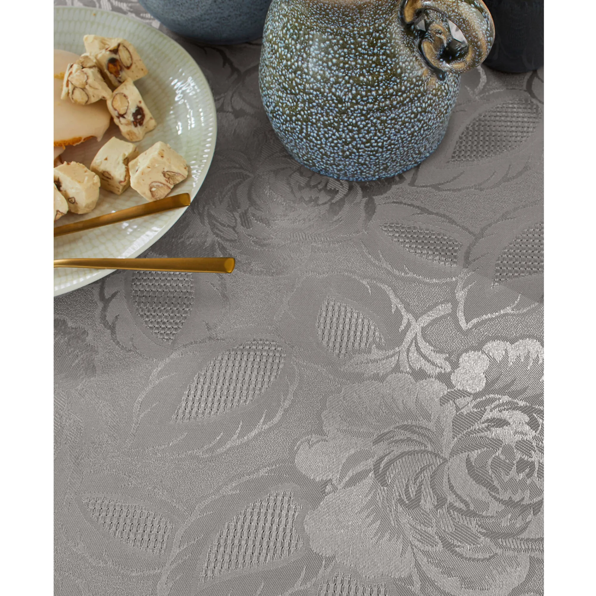 Feesttafel|Tafellaken En Tafelloper<Blancheporte Jacquard tafellaken in damast middelgrijs