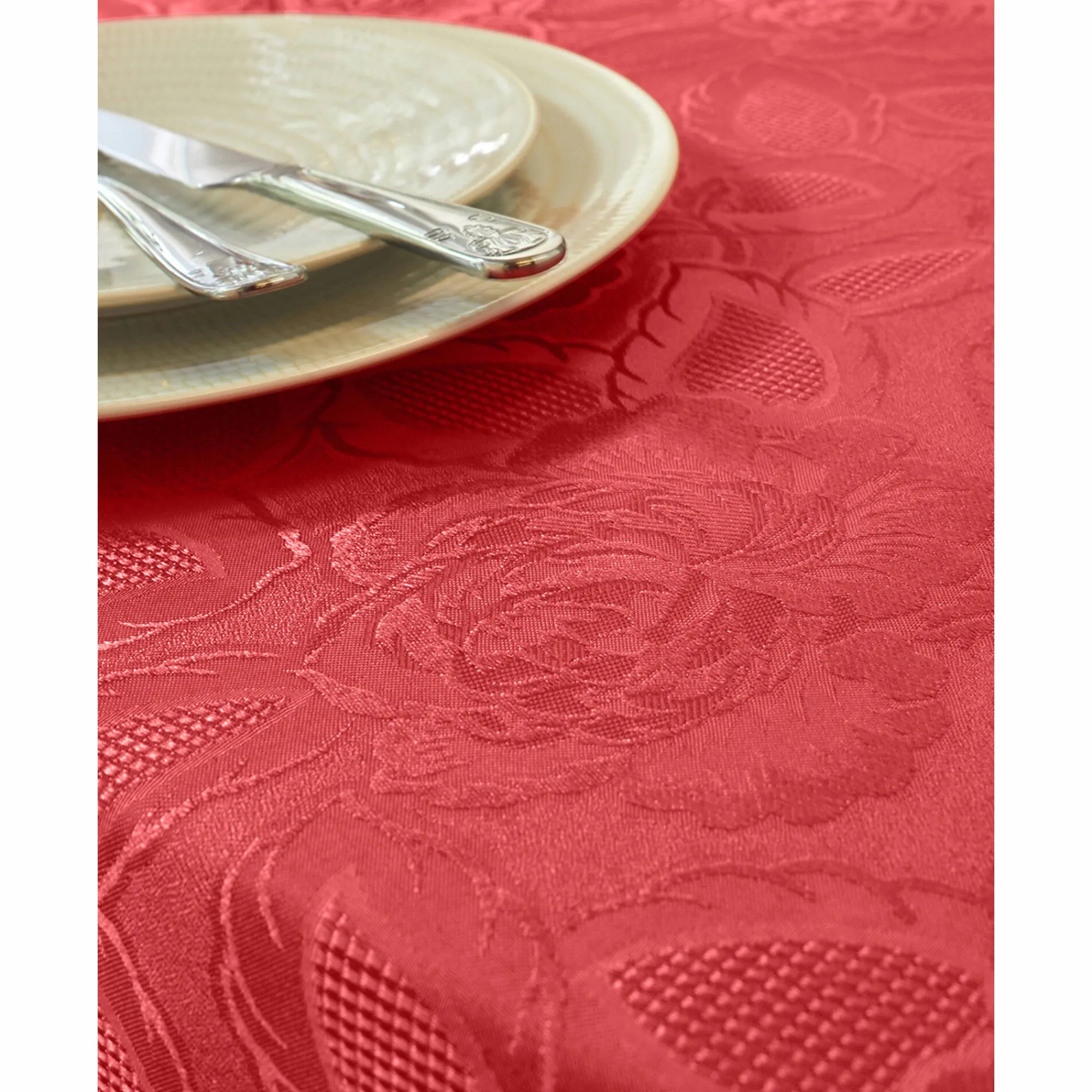 Feesttafel|Tafellaken En Tafelloper<Blancheporte Jacquard tafellaken in damast tomette