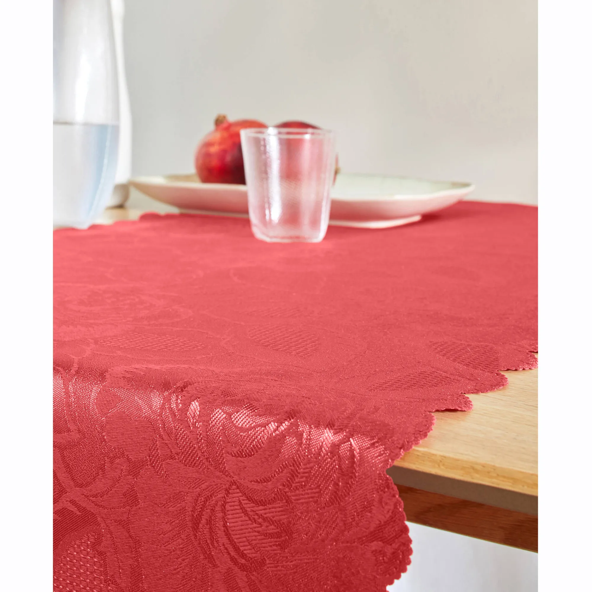 Feesttafel|Tafellaken En Tafelloper<Blancheporte Jacquard tafellaken in damast tomette