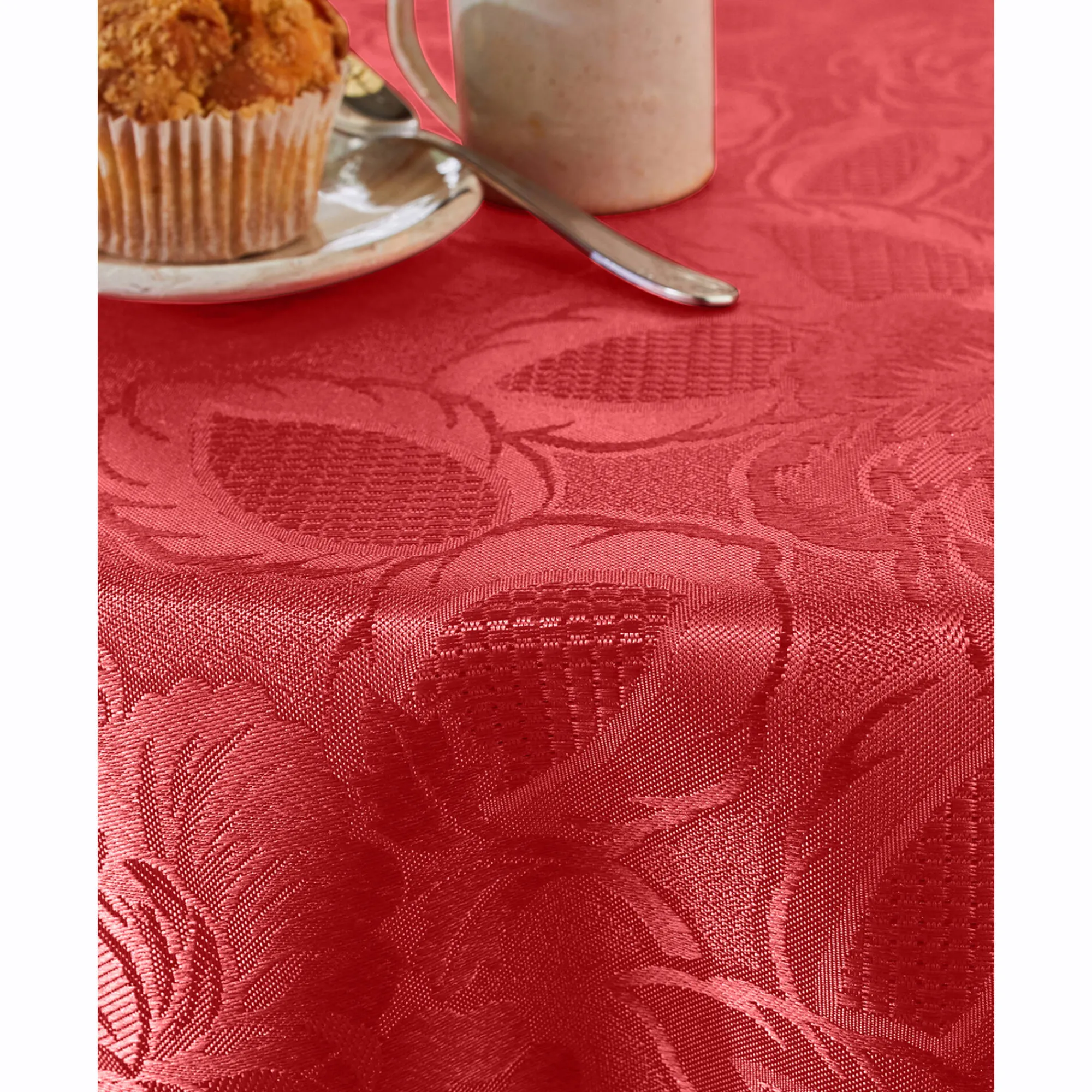 Feesttafel|Tafellaken En Tafelloper<Blancheporte Jacquard tafellaken in damast tomette