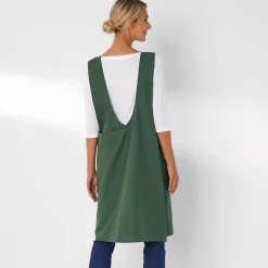 Schorten<Blancheporte Japanse keukenschort in effen katoen, personaliseerbaar groen