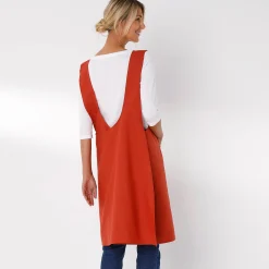 Schorten<Blancheporte Japanse keukenschort in effen katoen, personaliseerbaar terracotta