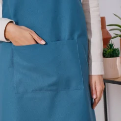 Schorten<Blancheporte Japanse keukenschort in katoen blauw